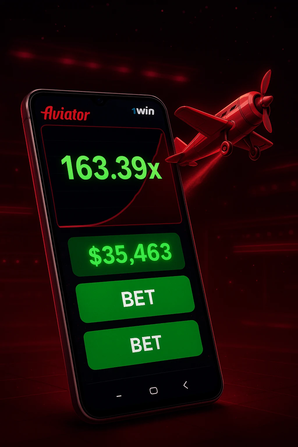 Captura del juego Aviator durante el despegue. Gráficos envolventes, interfaz limpia y multiplicadores ascendentes en tiempo real.